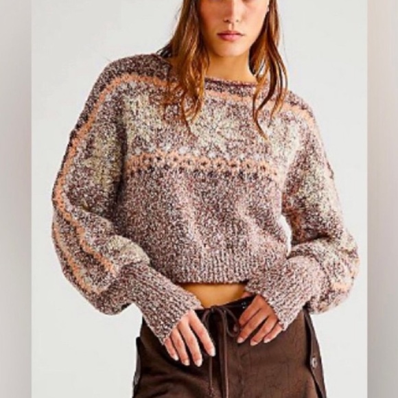 Free People Sweaters - FREE PEOPLE snowflake cropped pullover